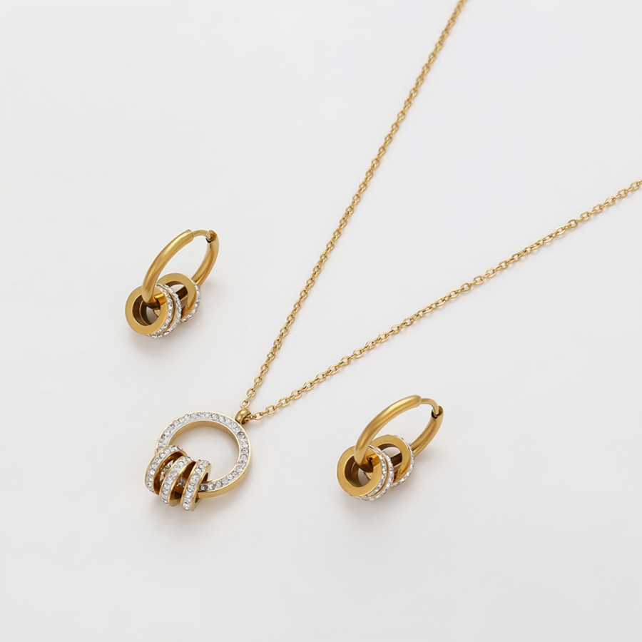KAISA Jewelry Set Plaquée Or 14K