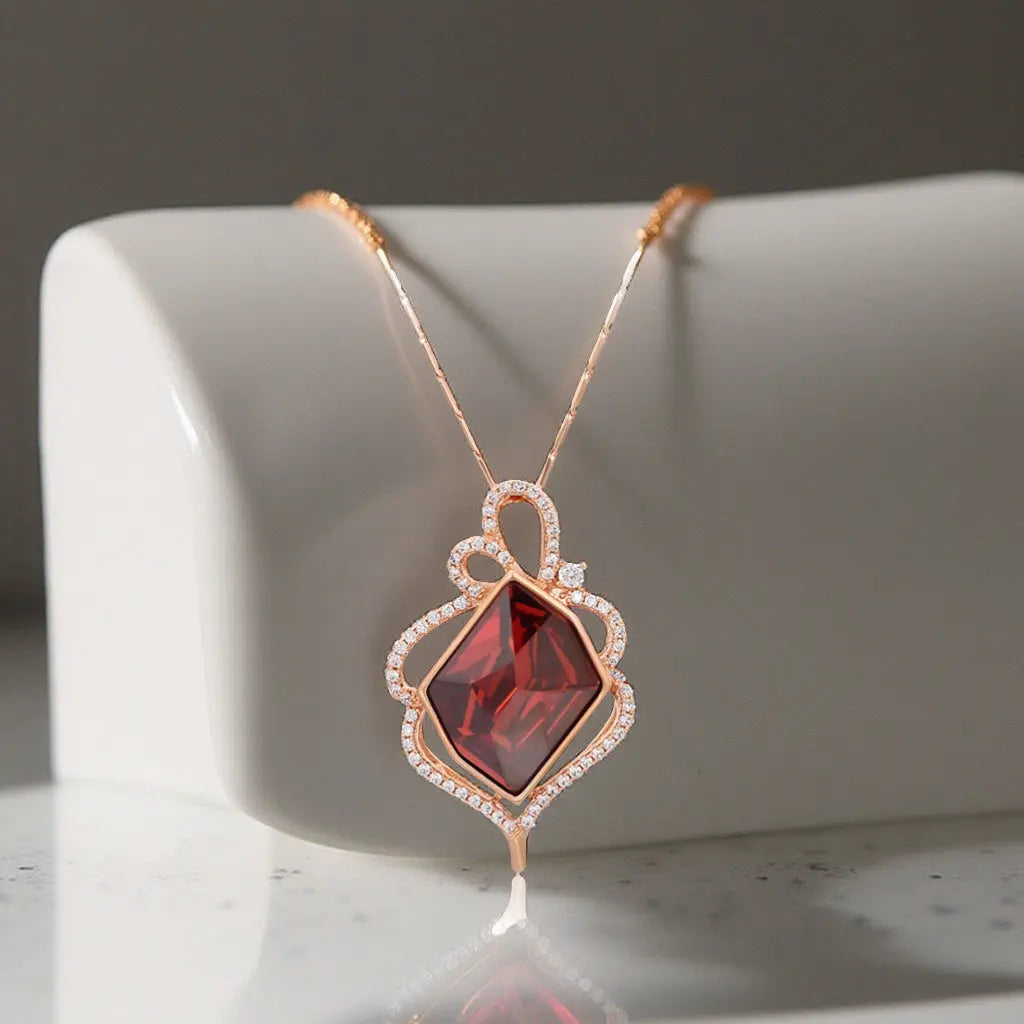 TYRA Collier Plaquée Or Rose 14K
