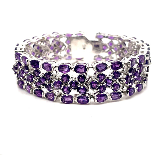 Blue Topaz Bracelet in .925 Sterling Silver - KSD 45654
