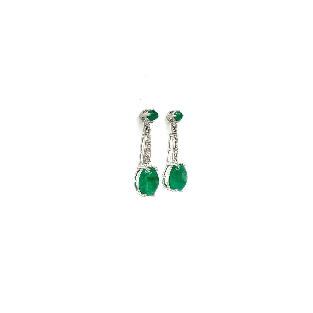 Emerald Earring in .925 Sterling Silver - KST 51638