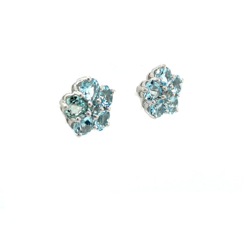 Aquamarine Earring in .925 Sterling Silver - KST 59373