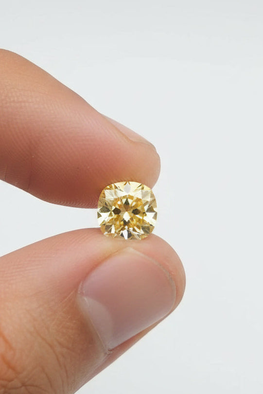 0.61 Carat Fancy Yellow Diamond With Certificate